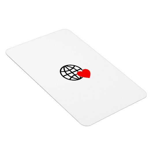 Wereld Liefde Bol Icon | Hart Aarde Zomer Design Magneet (Rechterzijde)