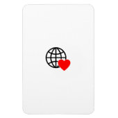 Wereld Liefde Bol Icon | Hart Aarde Zomer Design Magneet (Verticaal)