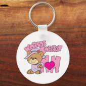 wereld liefste teddybeer ontwerp sleutelhanger (Voorkant)