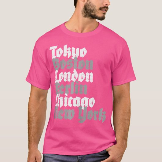 Wereld Marathon Majors Steden T-shirt (Voorkant)
