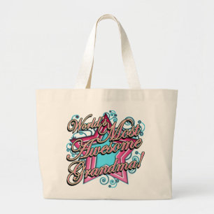 Wereld meest Geweldige grootmoeder Grote Tote Bag
