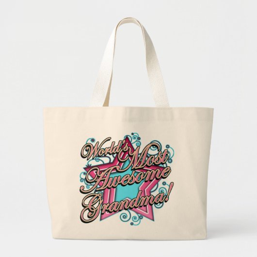 Wereld meest Geweldige grootmoeder Grote Tote Bag (Voorkant)