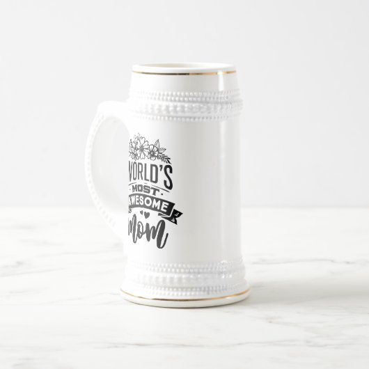 Wereld meest geweldige moeder Duitse witte bier Mo Bierpul (Voorkant links)