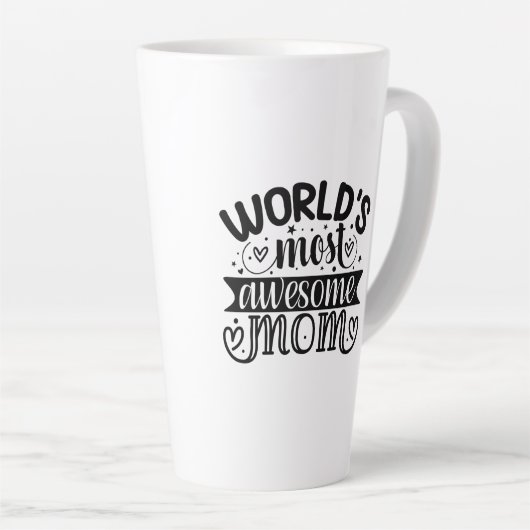 Wereld meest Geweldige moeder Latte Mok (Rechterhoek)