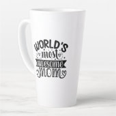 Wereld meest Geweldige moeder Latte Mok (Linkerhoek)