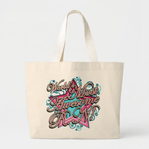 Wereld Meest Geweldige RN Grote Tote Bag