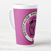 Wereld menopauze maand latte mok (Linkerhoek)