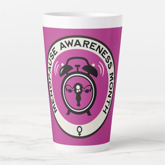 Wereld menopauze maand latte mok (Voorkant)