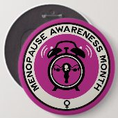 Wereld menopauze maand ronde button 6,0 cm (Voorkant /achterkant)