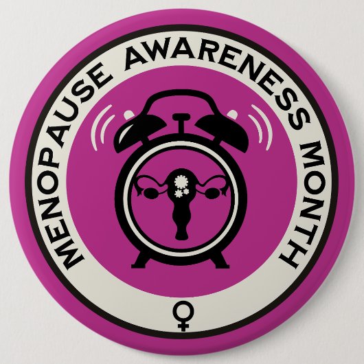 Wereld menopauze maand ronde button 6,0 cm (Voorkant)