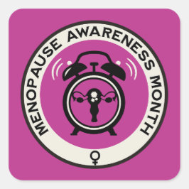 Wereld menopauze maand vierkante sticker