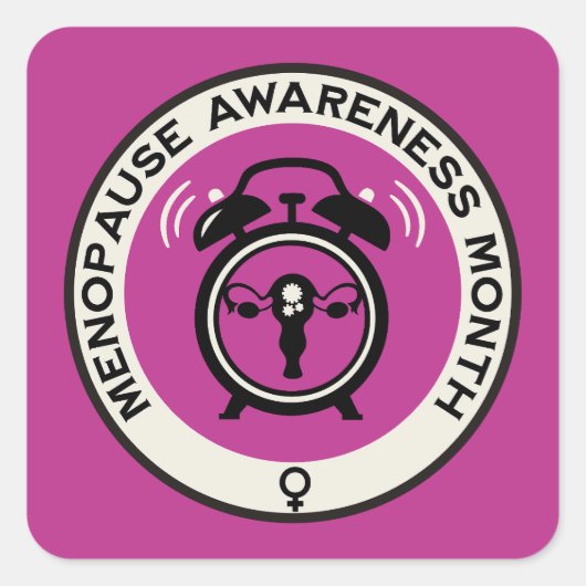 Wereld menopauze maand vierkante sticker (Voorkant)