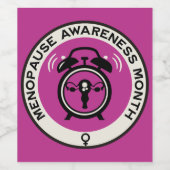Wereld menopauze maand wijn etiket (Enkel label)
