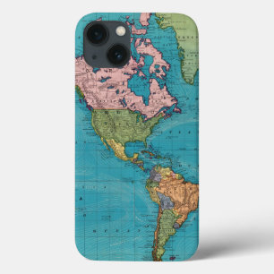 Wereld, Mercator-projectie Case-Mate iPhone Case
