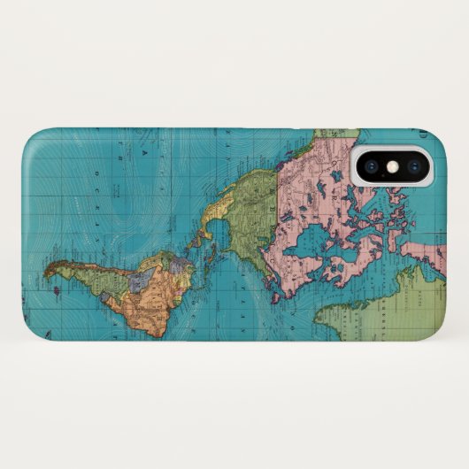Wereld, Mercator-projectie Case-Mate iPhone Case (Achterkant (horizontaal))