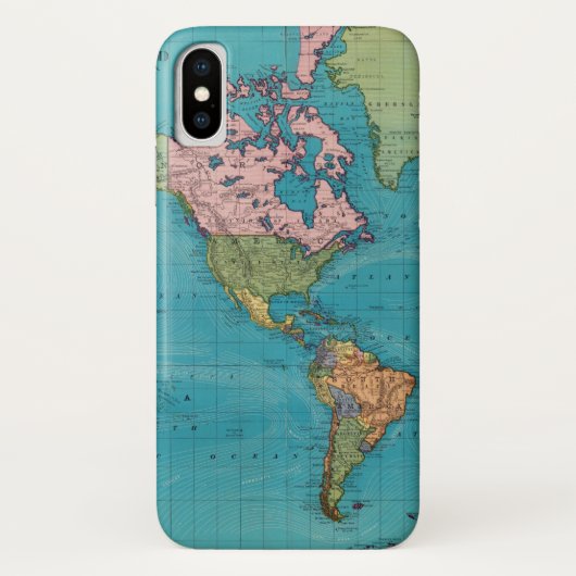 Wereld, Mercator-projectie Case-Mate iPhone Case (Achterkant)