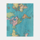 Wereld, Mercator-projectie Fleece Deken (Voorkant)