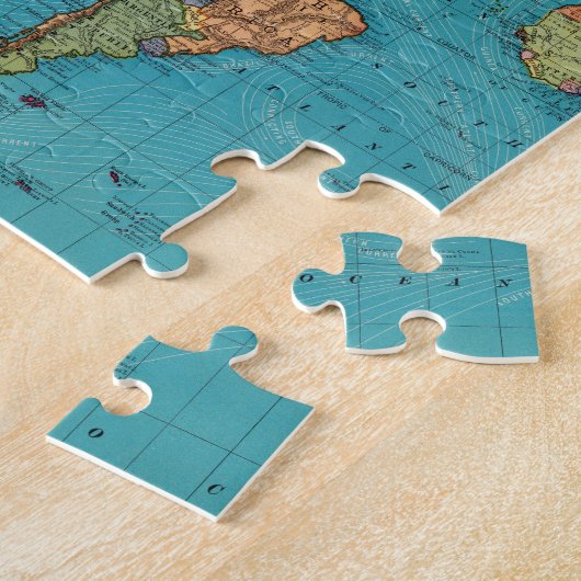 Wereld, Mercator-projectie Legpuzzel (Zijkant)