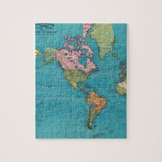 Wereld, Mercator-projectie Legpuzzel (Verticaal)