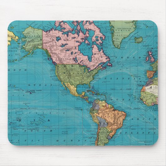 Wereld, Mercator-projectie Muismat (Voorkant)