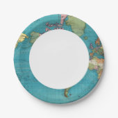 Wereld, Mercator-projectie Papieren Bordje (Voorkant)