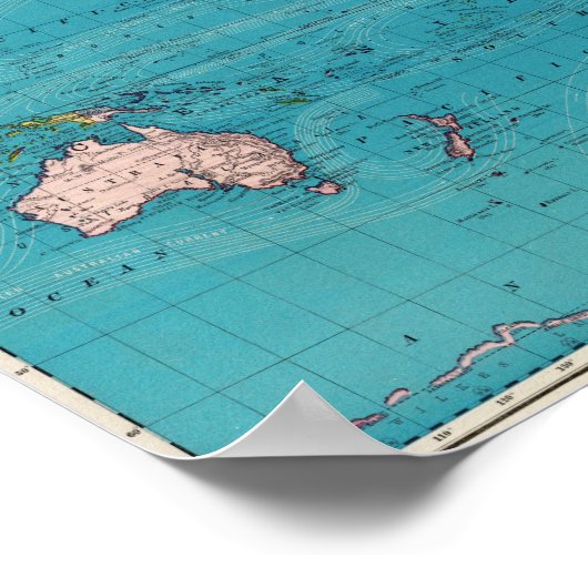 Wereld, Mercator-projectie Poster (Hoek)