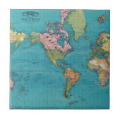 Wereld, Mercator-projectie Tegeltje (Voorkant)