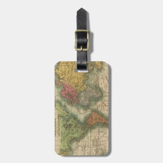 Wereld Mercator's proj. Bagagelabel (Voorkant verticaal)