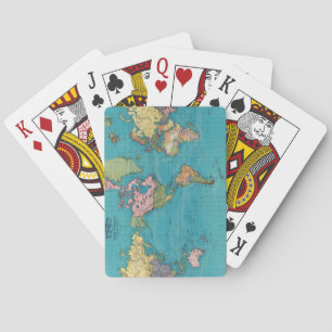 Wereld, Mercator's projectie. Pokerkaarten