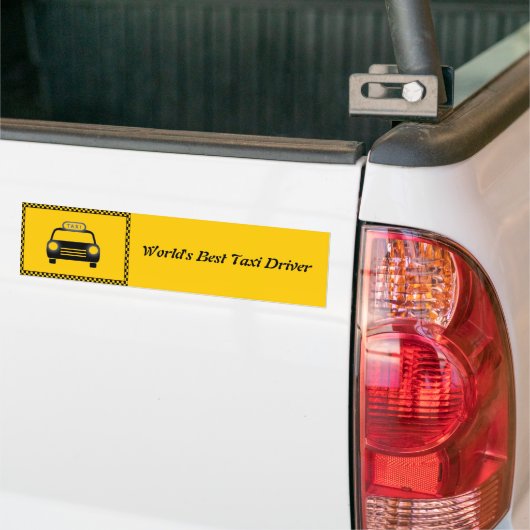 Wereld met de beste Taxi Driver Bumpersticker (Op Truck)