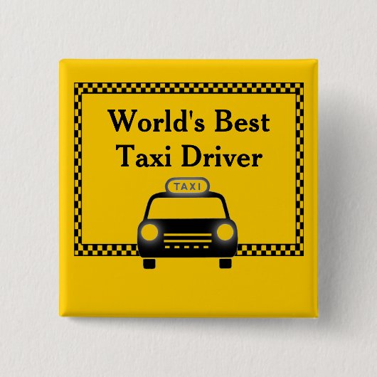 Wereld met de beste Taxi Driver Button (Voorkant)