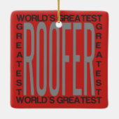 Wereld met de grootste draaggolf keramisch ornament (Achterkant)