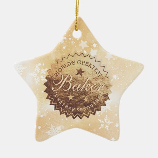 Wereld met de grootste feestelijke feestdag keramisch ornament (Voorkant)