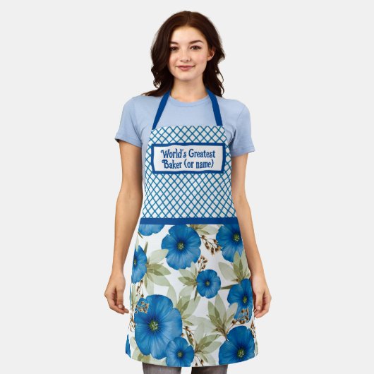 Wereld met de grootste knuppel - Blauwe ochtendglo Schort (Gedragen)