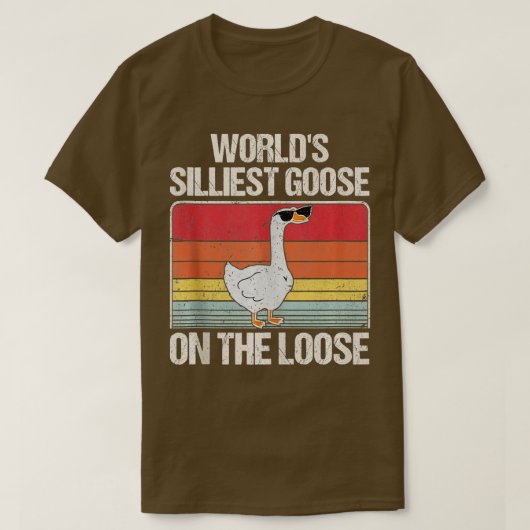 Wereld met een slijkste gans op het Gezegde van de T-shirt (Design voorkant)