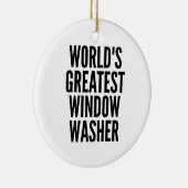 Wereld met grootste ruitenwisser keramisch ornament (Rechts)