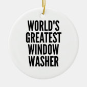 Wereld met grootste ruitenwisser keramisch ornament (Voorkant)