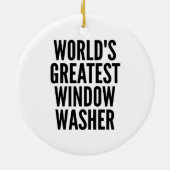 Wereld met grootste ruitenwisser keramisch ornament (Achterkant)