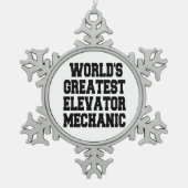 Wereld met het meest aantrekkelijke mechanisme tin sneeuwvlok ornament (Voorkant)