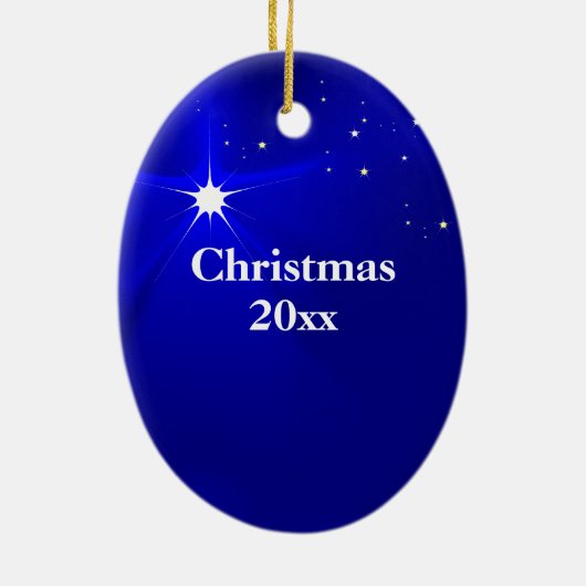 Wereld met kerstversiering uit de grootste buurgro keramisch ornament (Achterkant)