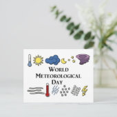 Wereld Meteorologische Dag Briefkaart (Staand voorkant)