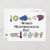 Wereld Meteorologische Dag Briefkaart (Voorkant / Achterkant)