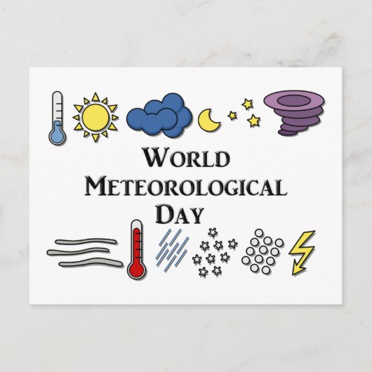Wereld Meteorologische Dag Briefkaart (Voorkant)