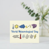 Wereld Meteorologische Dag Briefkaart (Staand voorkant)