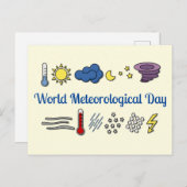 Wereld Meteorologische Dag Briefkaart (Voorkant / Achterkant)