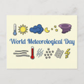 Wereld Meteorologische Dag Briefkaart (Voorkant)