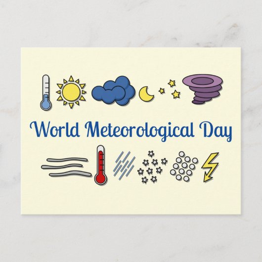 Wereld Meteorologische Dag Briefkaart (Voorkant)