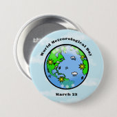 Wereld Meteorologische Dag Button (Voorkant /achterkant)