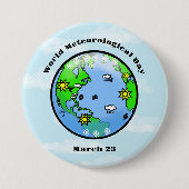 Wereld Meteorologische Dag Button (Voorkant)