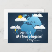Wereld Meteorologische Dag Feestdagenkaart (Voorkant / Achterkant)